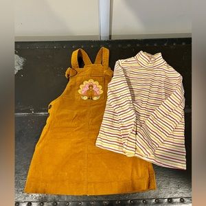 Max Studio Kids Turkey corduroy overall dress